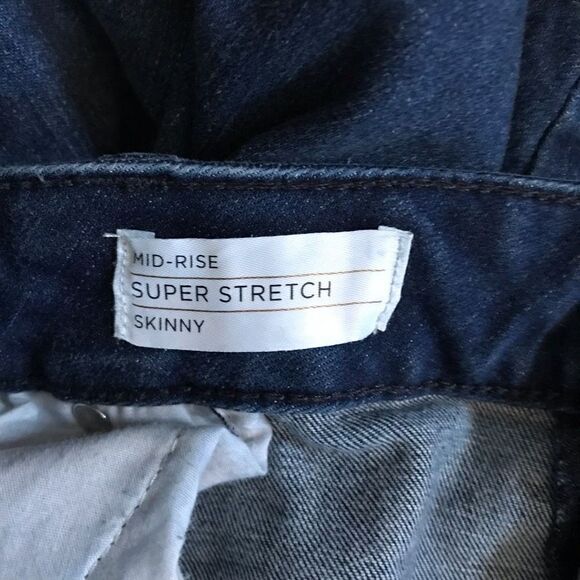 Lane Bryant Jeans Plus SZ 22 mid rise super Stretch Blue skinny appliqué ankle - Picture 4 of 7